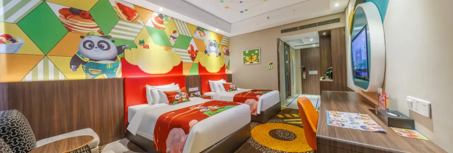Kuku Panda Theme Room-Two Beds